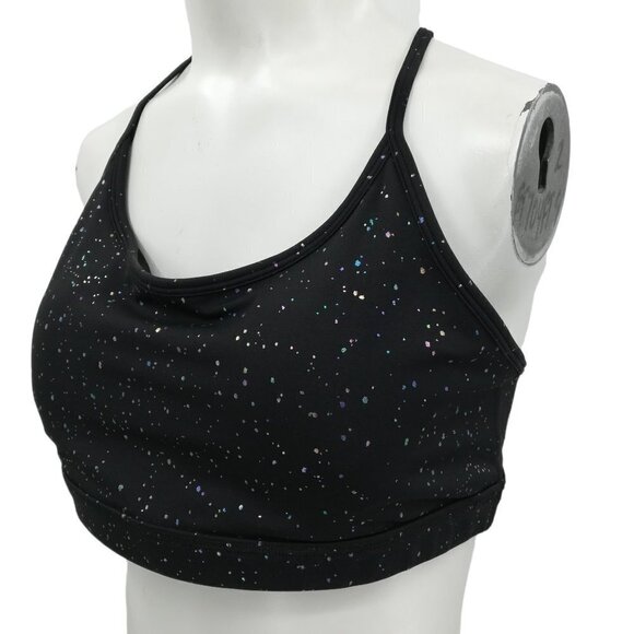 Zyia Active Reflective Mirage Brilliant Black Sports Bra Size XXL Metallic - Picture 1 of 10